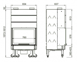 Monoblocco 750 Flat Cast Iron