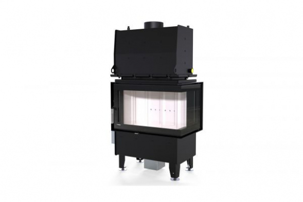 Топка DEFRO HOME RIVA SM BP SHORT, 16 кВт, 737/465/482мм, угловое стекло справа, с водяным контуром