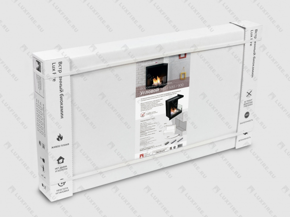 Встроенный биокамин Lux Fire Угловой 1090 S (правый угол)