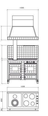Печь варочная Borgo Antico 120L- J.Corradi