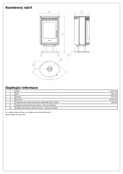 Поворотный камин ABX Arktis 8