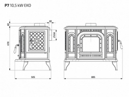 Печь P7 10.5 kW EKO Kaw-Met