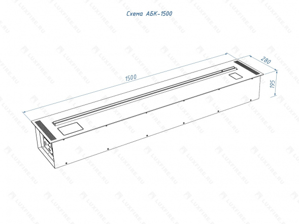 Автоматический биокамин Lux Fire Smart Flame 1500 RC