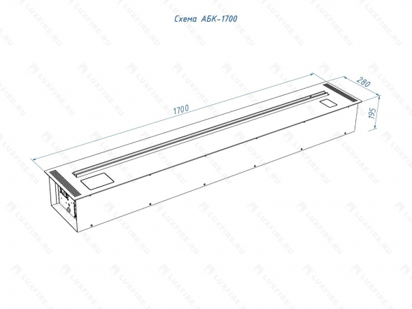 Автоматический биокамин Lux Fire Smart Flame 1700 RC