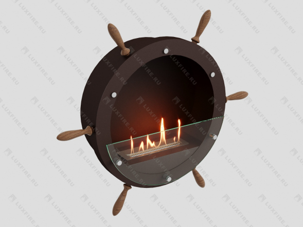 Настенный биокамин Lux Fire &amp;quot;Капитан 500 Н&amp;quot; XS (коричневый)