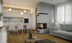 Топка DEFRO HOME INTRA SM U G, 10 кВт, 580/550/775мм, трехсторонний, гильотина
