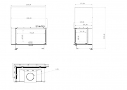 Каминная топка угловая 110 R Echa-Tech
